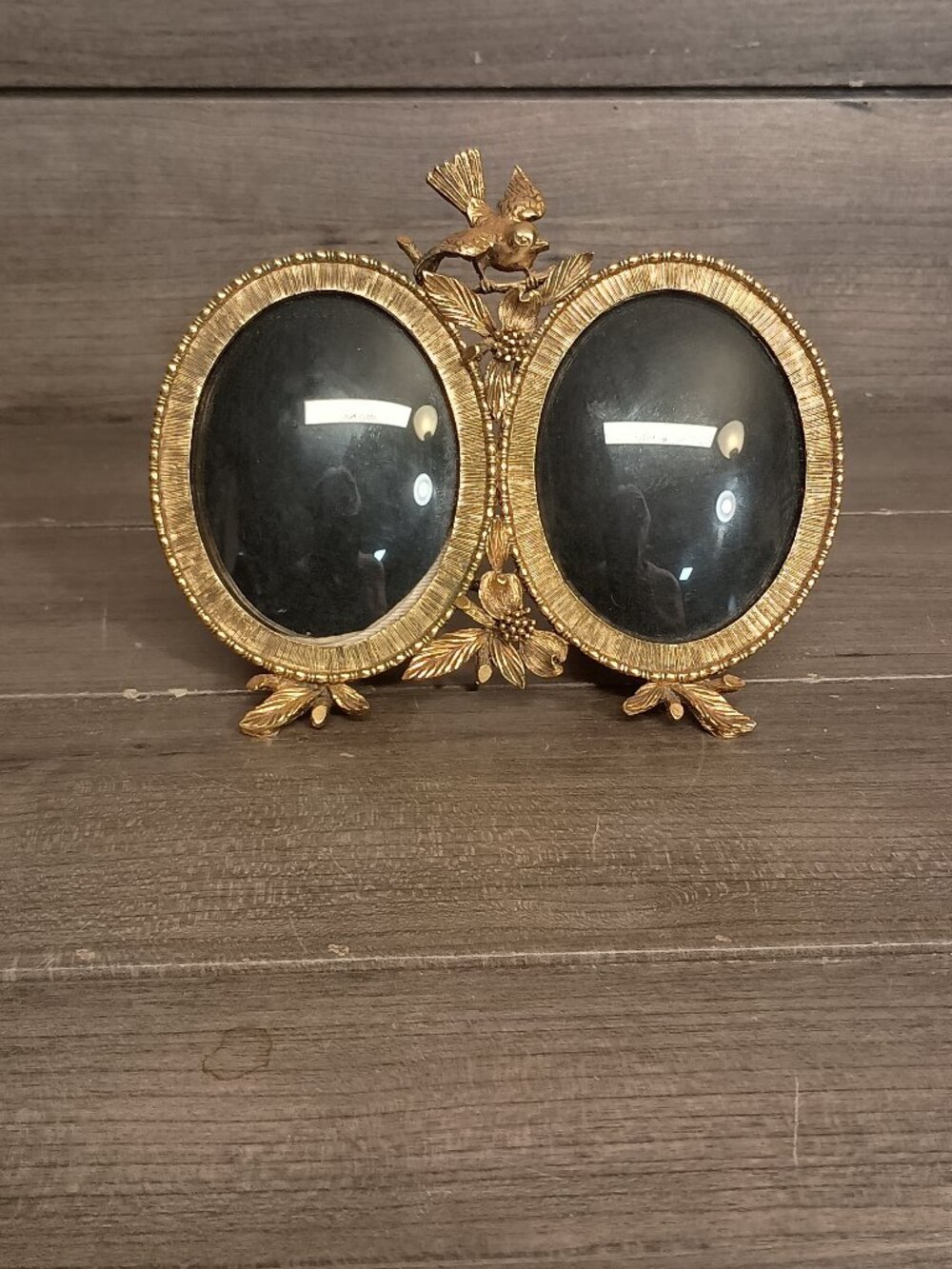 Vintage Matson 24KT Gold Plated Double Oval Miniature Picture Frame 6 3/8"x5.25"